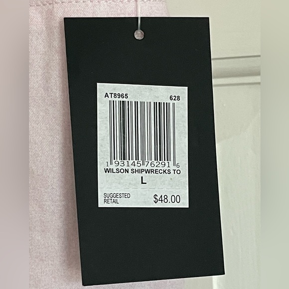 NWT Hurley Embroidered Beach Scene Pink Button Down Linen Shirt Size L - Picture 6 of 6